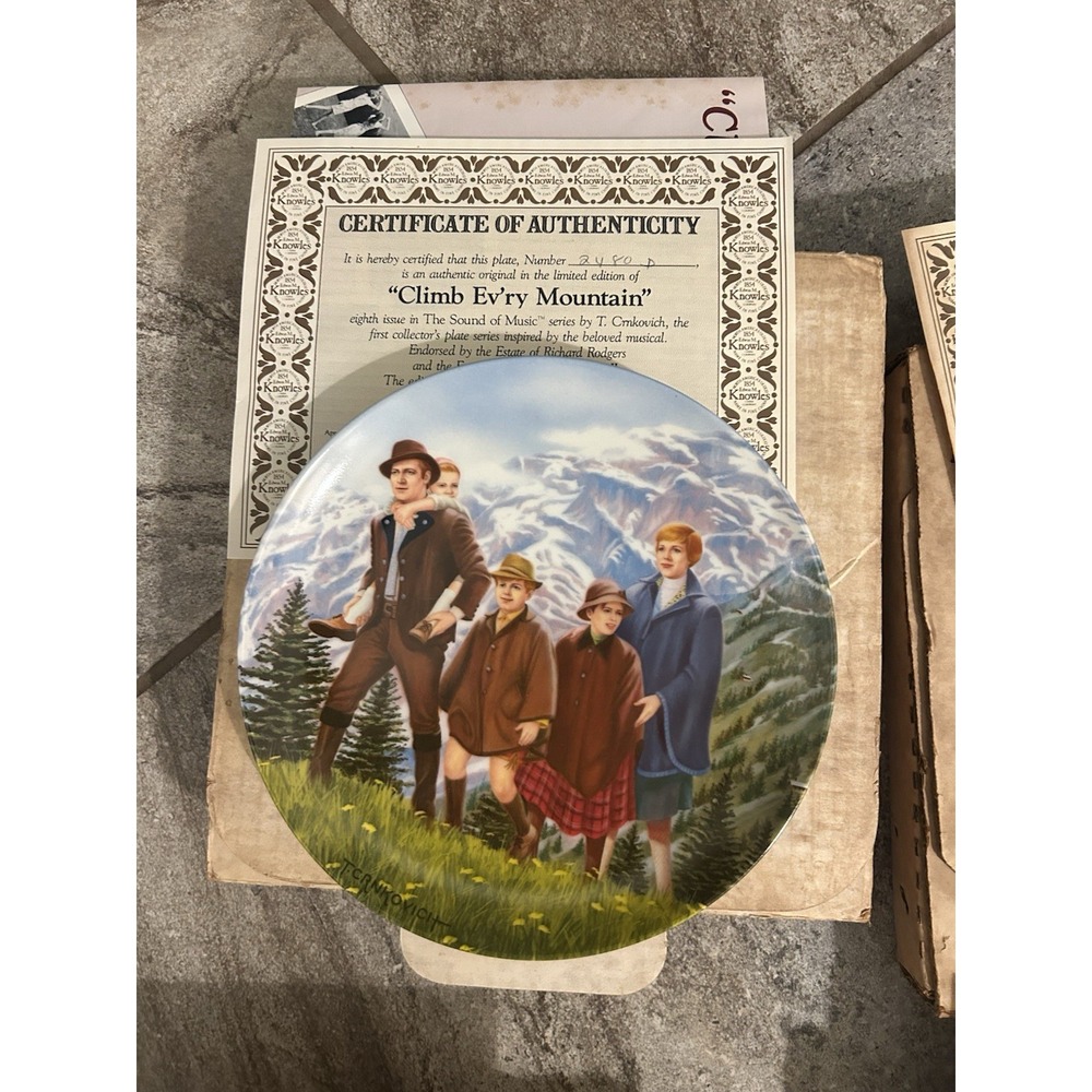 6 EDWIN KNOWLES THE SOUND OF MUSIC COLLECTORS PLATES COMPLETE SET LOT COAS*BOXES - Picture 10 of 14